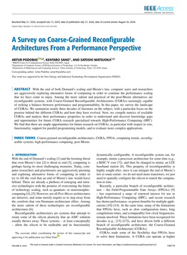 A Survey on Coarse-Grained Reconfigurable Architectures from a Performance Perspective