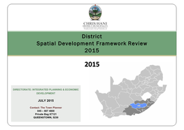 District Spatial Development Framework Review 2015
