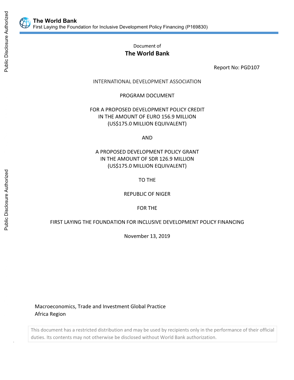 World Bank Document