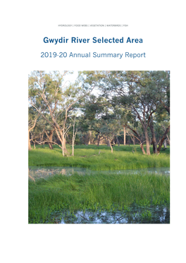 Gwydir River Selected Area 2019-20 Annual Summary Report