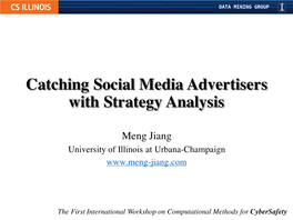 Catching Social Media Advertisers with Strategy Analysis