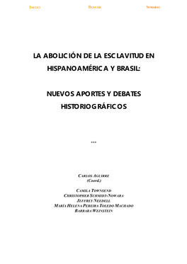 La Abolición De La Esclavitud En Hispanoamérica Y Brasil: Nuevos
