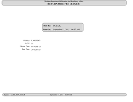 Returnable Fee Ledger