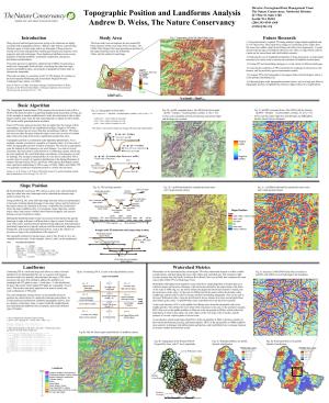 Topographic Position and Landforms Analysis Andrew D. Weiss, The