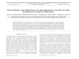 Secondary Production of Gorgonian Corals in the Northern Gulf of Mexico