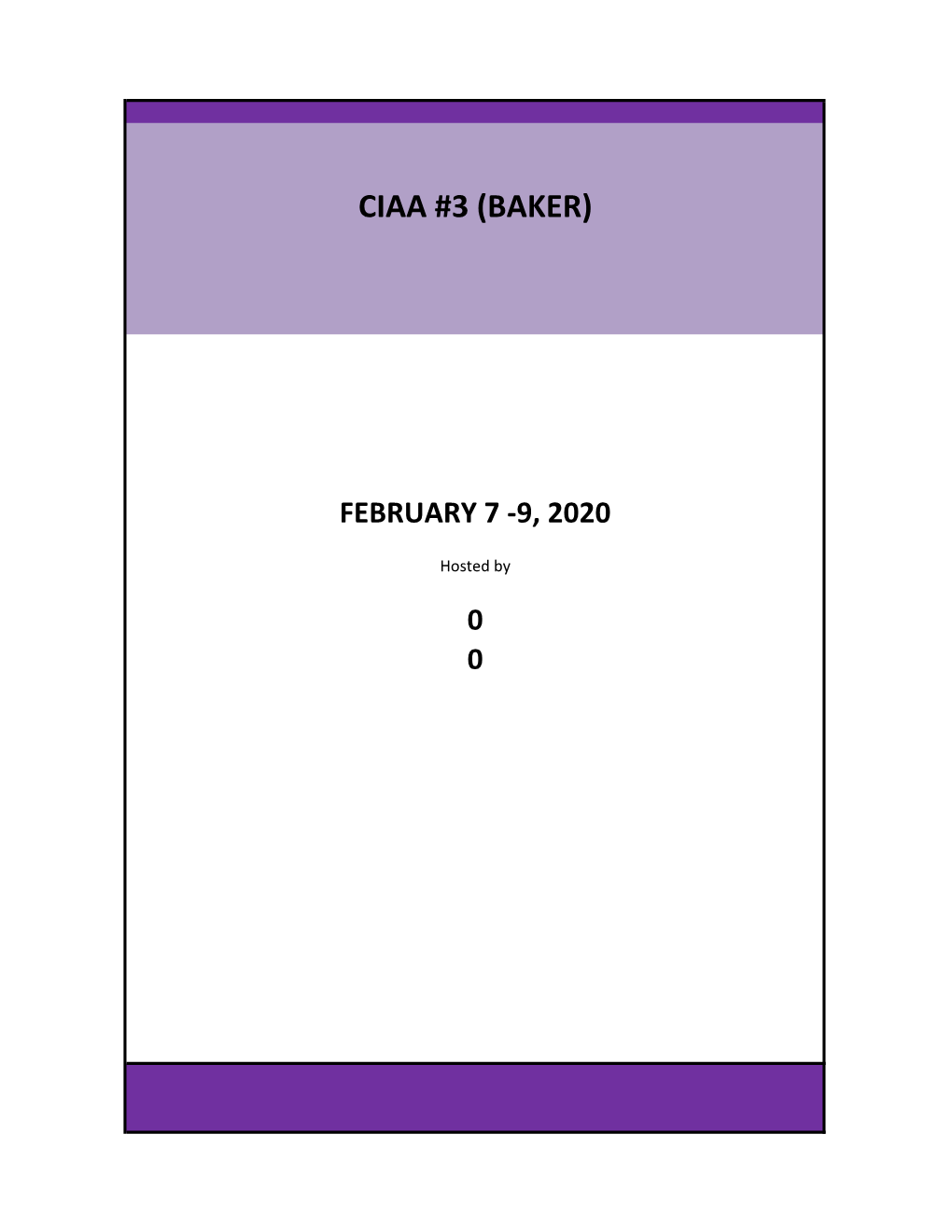 Ciaa #3 (Baker)