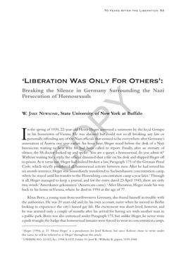 'Liberation Was Only for Others'