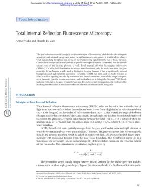 Total Internal Reflection Fluorescence Microscopy