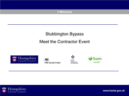 Stubbington Bypass Meet the Contractor Event