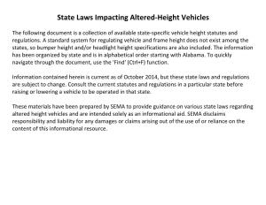 State Laws Impacting Altered-Height Vehicles