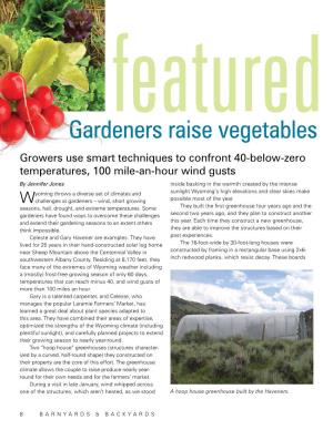 Featured Landowner:Gardeners Raise Vegetables Almost Year-Round At
