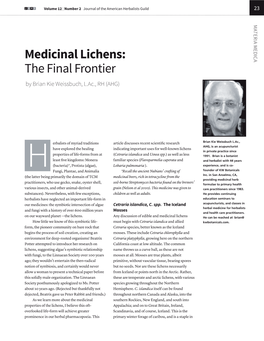Medicinal Lichens: the Final Frontier by Brian Kie Weissbuch, L.Ac., RH (AHG)