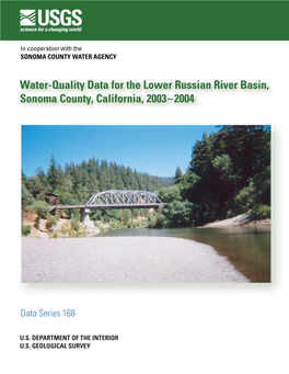 Water-Quality Data for the Lower Russian River Basin, Sonoma County, California, 2003-2004