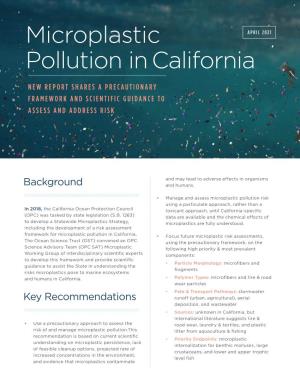Microplastic Pollution in California