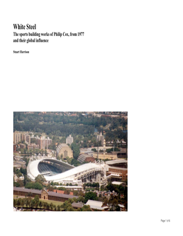 White Steel: the Sports Building Works of Philip Cox, From