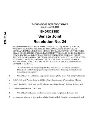 Senate Joint Resolution No. 24 ESJR 24