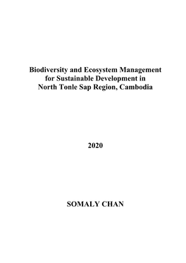 Biodiversity and Ecosystem Management for Sustainable Development in North Tonle Sap Region, Cambodia