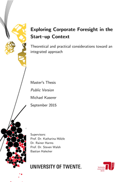 2.2 Perspectives on Corporate Foresight