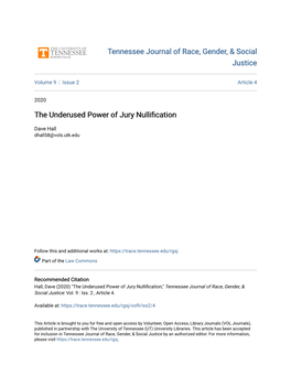 The Underused Power of Jury Nullification
