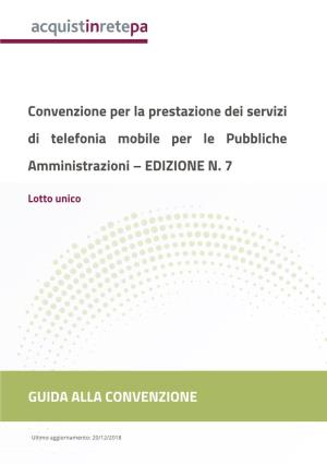 Convenzione Per La Prestazione Dei Servizi Di Telefonia Mobile Per Le Pubbliche Amministrazioni – EDIZIONE N