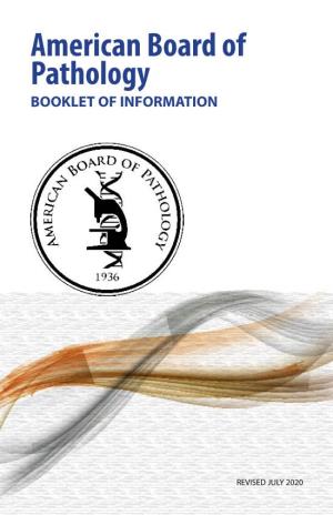 Abpath Booklet of Information