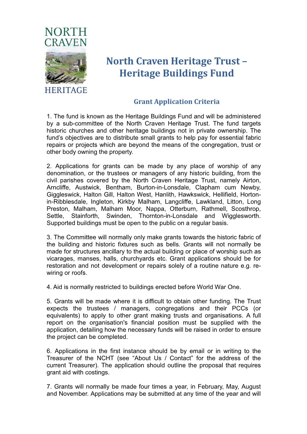 Heritage Buildings Fund