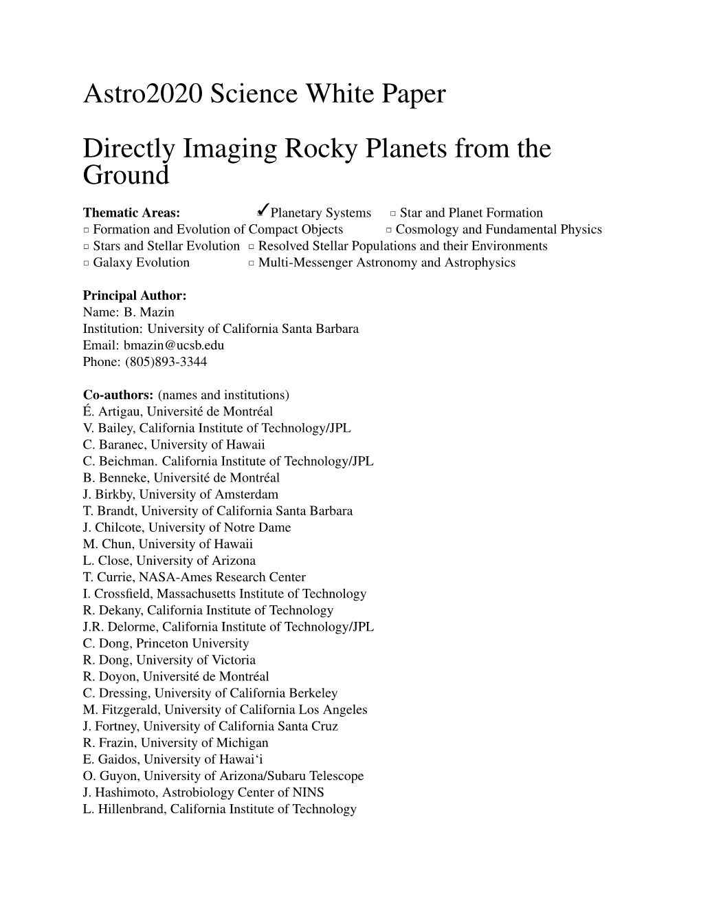 Directly Imaging Rocky Planets from the Ground