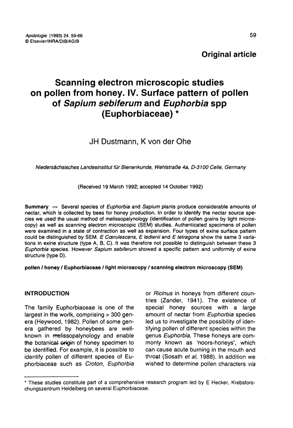 Scanning Electron Microscopic Studies (Euphorbiaceae) *