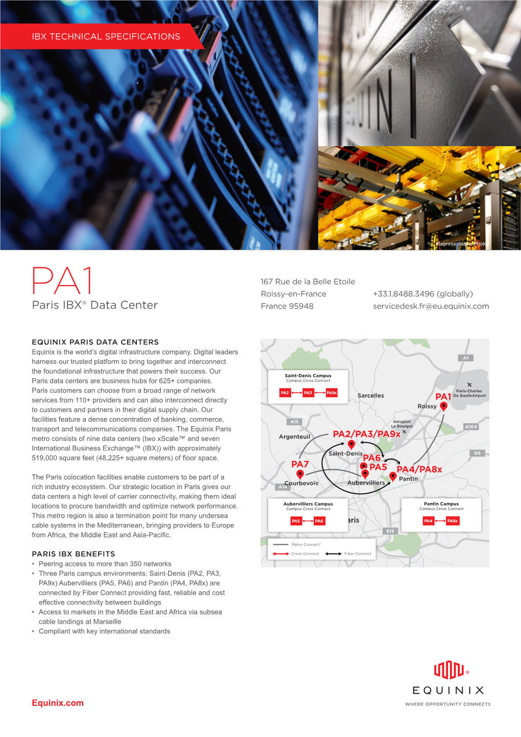 Paris IBX® Data Center France 95948 Servicedesk.Fr@Eu.Equinix.Com