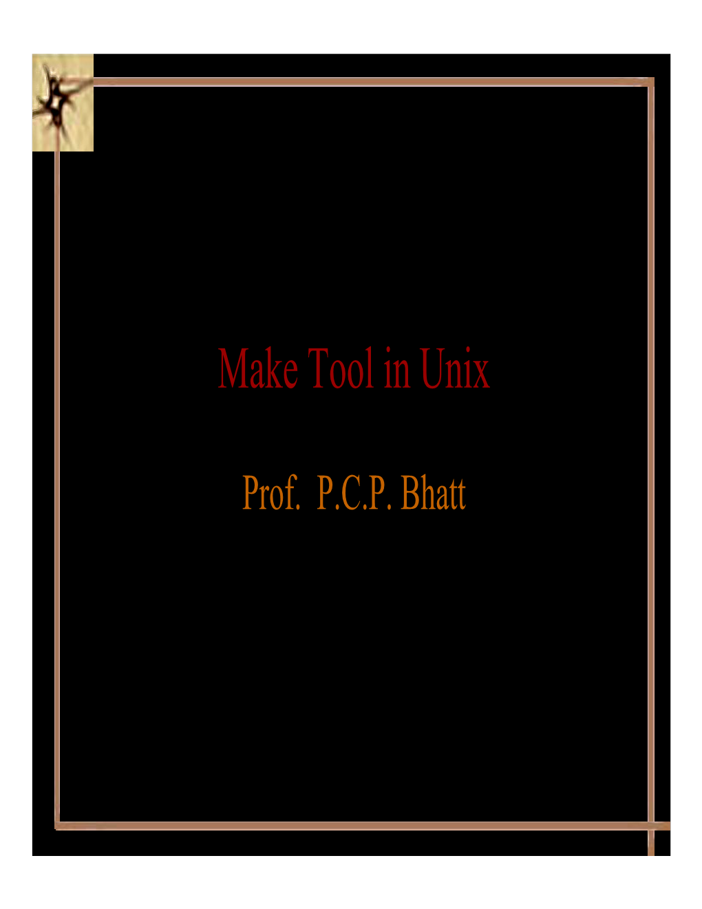 Make Tool in Unix