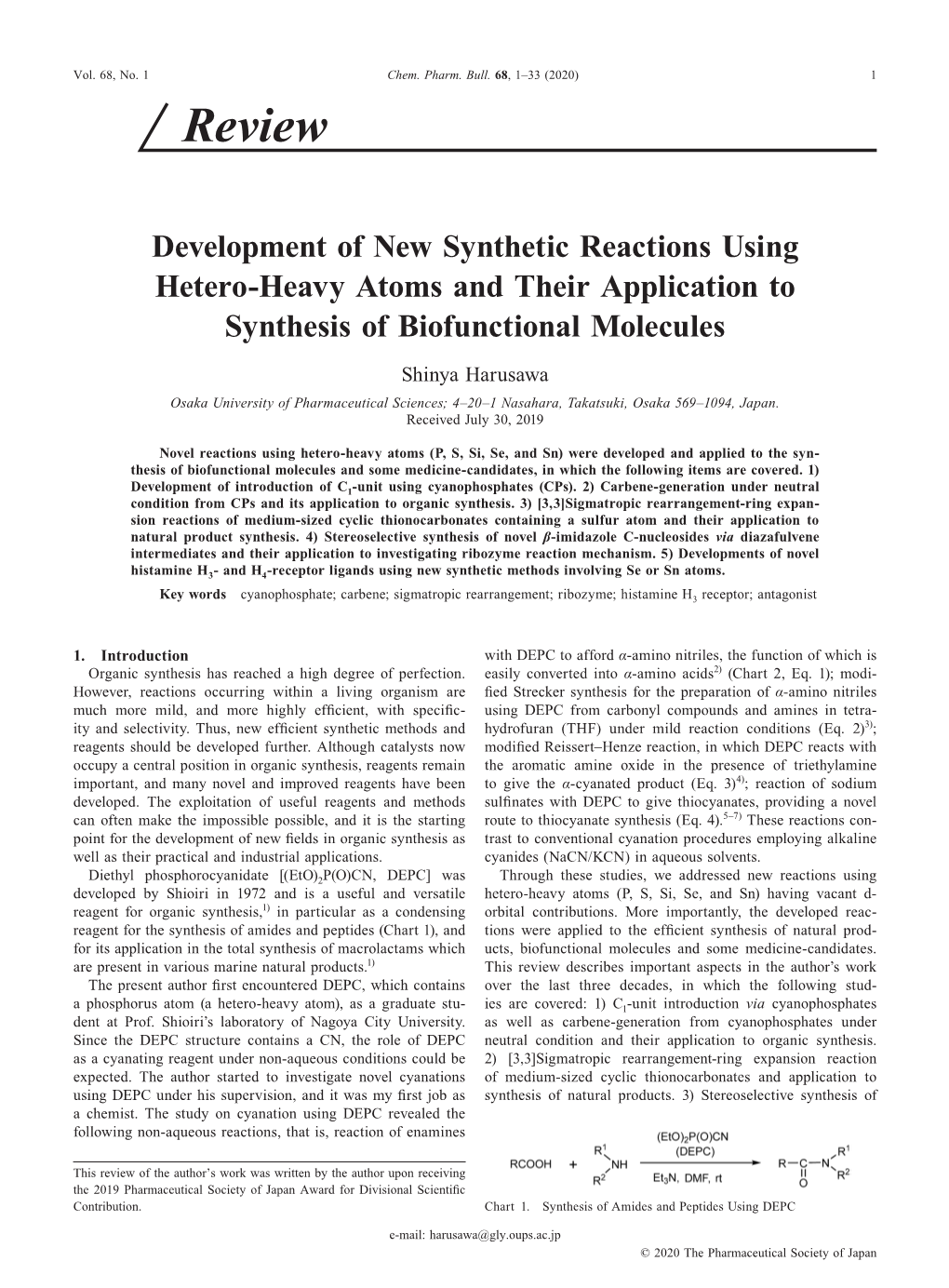 Chem. Pharm. Bull. 68(1): 1-33 (2020)