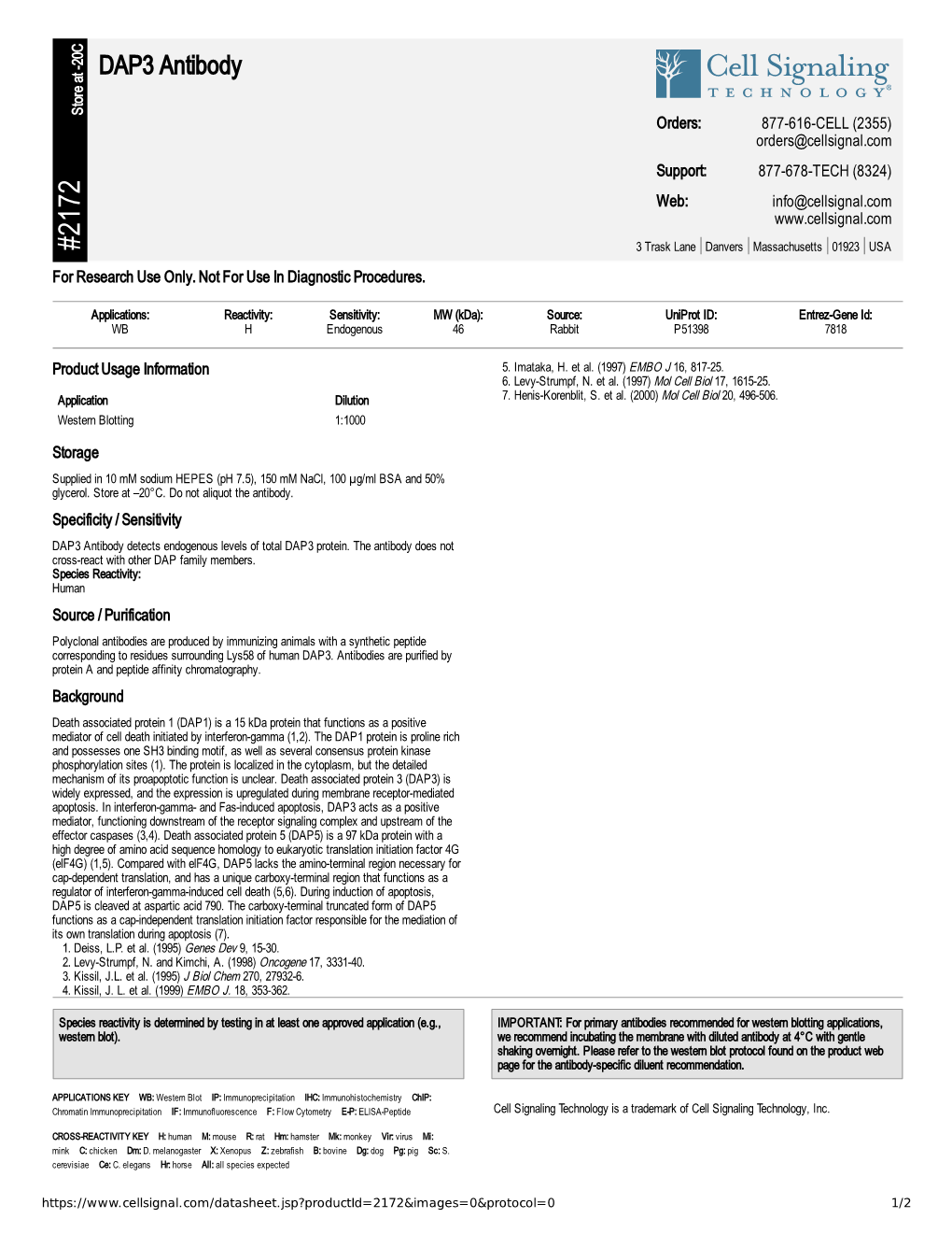 DAP3 Antibody A