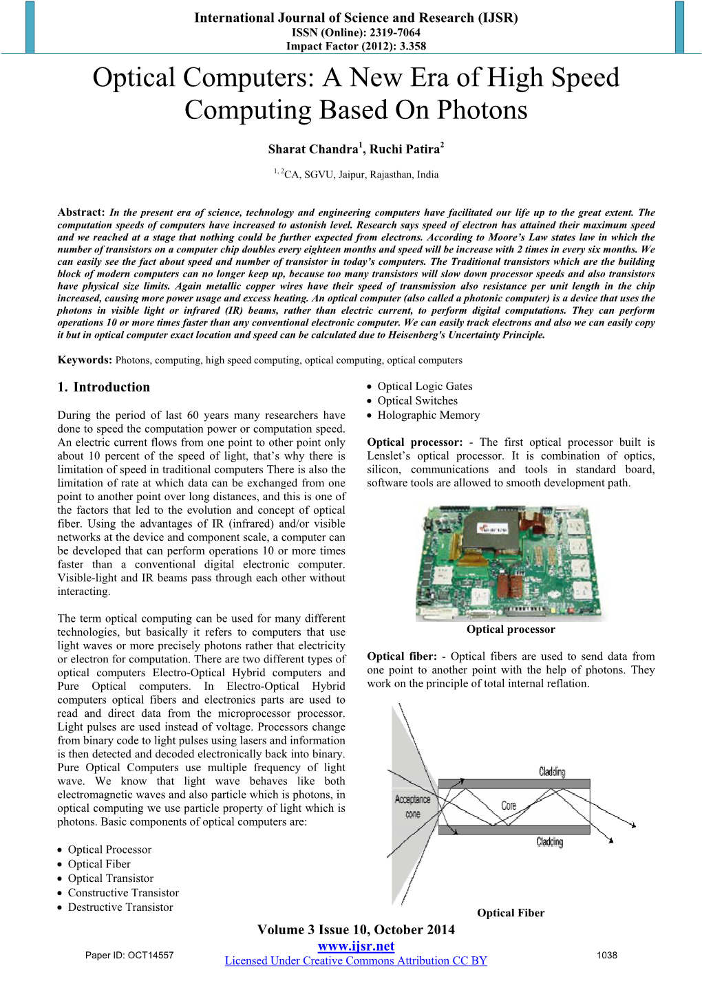 Optical Computers: a New Era of High Speed Computing Based on Photons