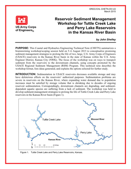 Reservoir Sediment Management Workshop for Tuttle Creek Lake and Perry Lake Reservoirs in the Kansas River Basin