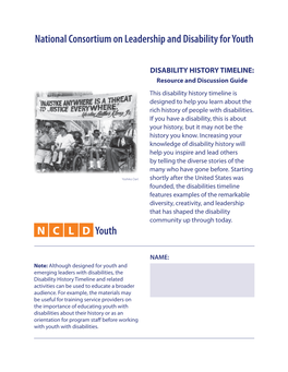 Disability History Timeline