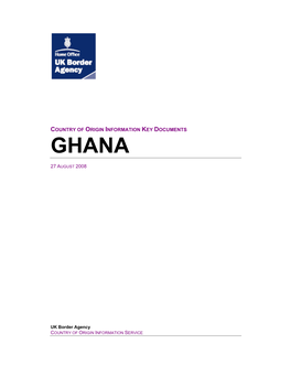 Country of Origin Information Key Documents Ghana