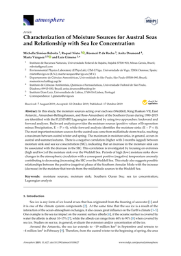 Characterization of Moisture Sources for Austral Seas and Relationship with Sea Ice Concentration