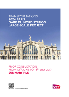 Transformations 2024 PARIS GARE DU NORD STATION LARGE-SCALE PROJECT