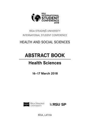 ABSTRACT BOOK Health Sciences