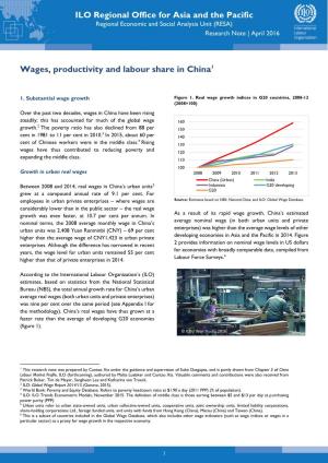 Wages, Productivity and Labour Share in China1