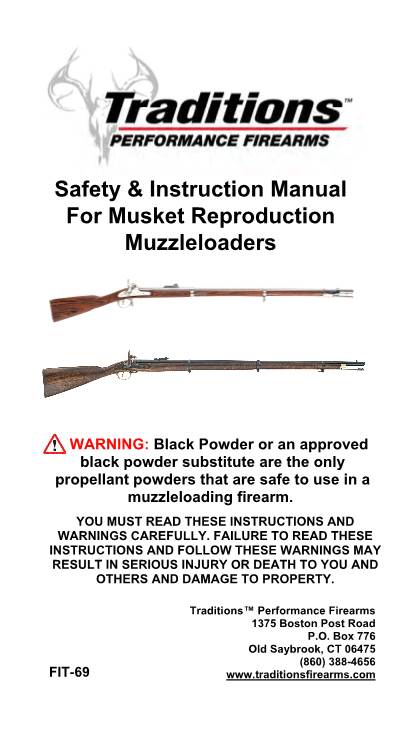 Musket Reproduction Muzzleloaders Manual