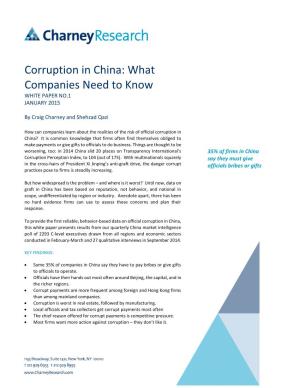 Corruption in China: What