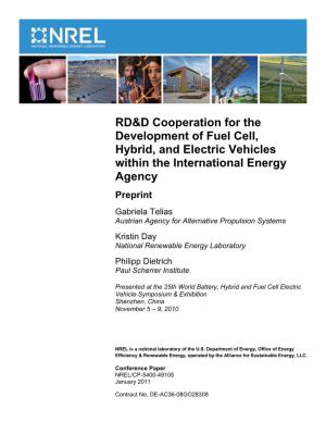 RD&D Cooperation for the Development of Fuel Cell, Hybrid