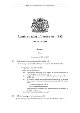 Administration of Justice Act 1982