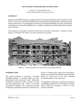 Multi-Story Wood-Frame Construction