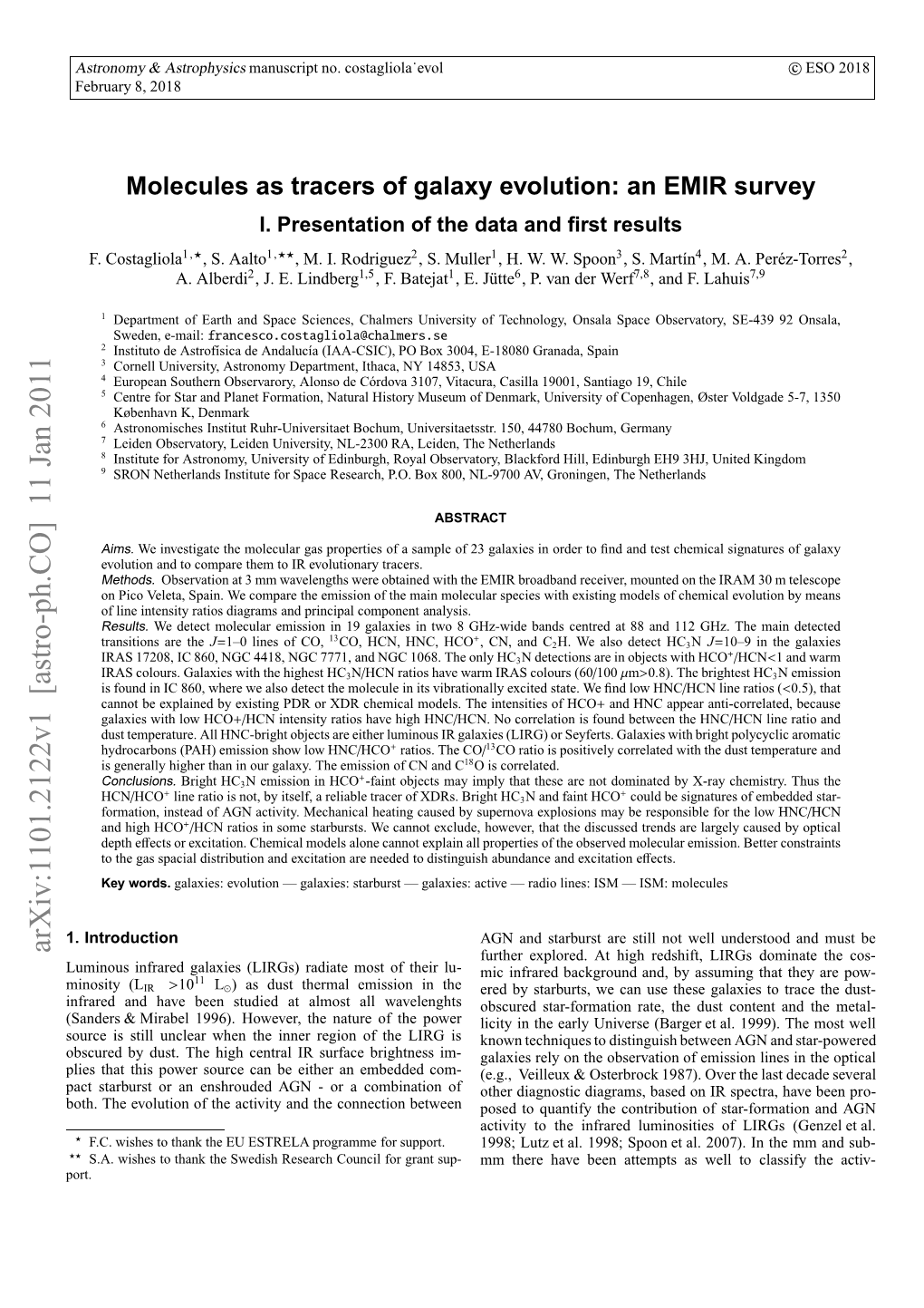 Molecules As Tracers of Galaxy Evolution: an EMIR Survey