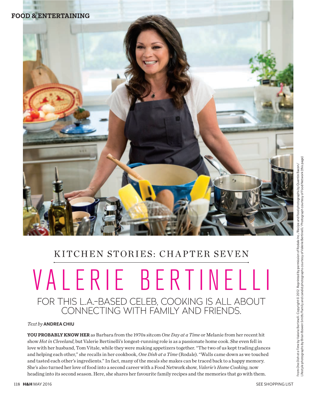 Valerie Bertinelli for This L.A.-Based Celeb, Cooking Is All About Connecting with Family and Friends