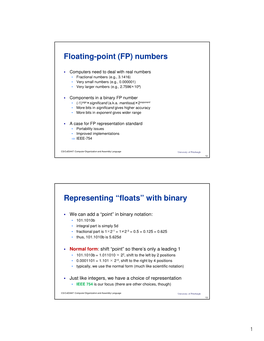 Floating-Point (FP) Numbers