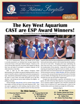 The Key West Aquarium CAST Are ESP Award Winners! Bob Bernreuter, Natonal Sales Manager for Historic Tours of America