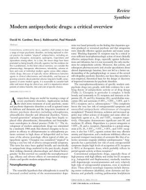 Modern Antipsychotic Drugs: a Critical Overview